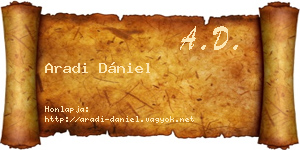 Aradi Dániel névjegykártya